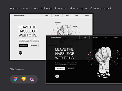 Landing Page design Concept- Creative Agency app branding ui ux design ux designer web design
