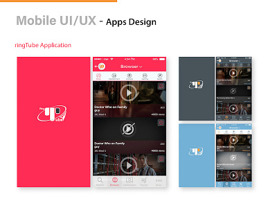 Mobile Apps Design (Ringtube) app design uidesign ux designer
