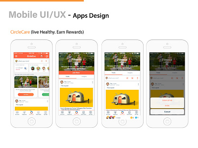 App Design for Community- Circlecare app branding app concept ux designer