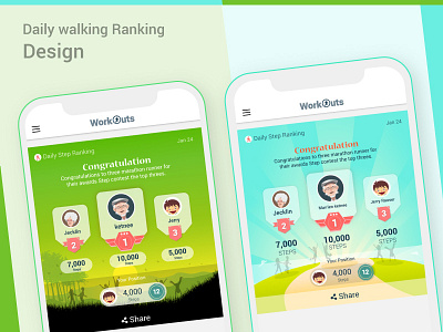 Daily Walking Tile Design app apps application app branding ui ux design