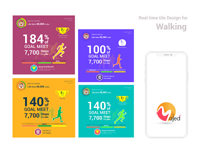 Tile Design For Walking app design banner design