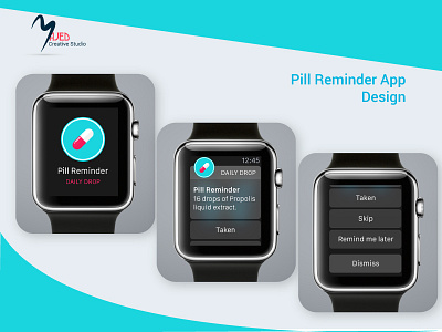 Pill Reminder App Design watch app watch design