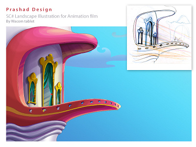 Prashad Design For Animation Film digital 2d drawing illustraion wacom tablet