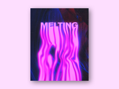Melting Typography Experiment abstract art design melt melting poster poster design texture type typography