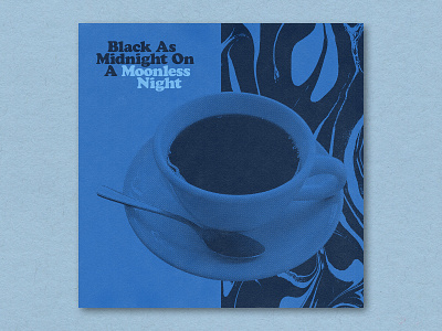 Twin Peaks — Black As Midnight On A Moonless Night abstract art blue coffee cooper black design halftone liquid marble melt poster texture true grit texture supply twin peaks typography