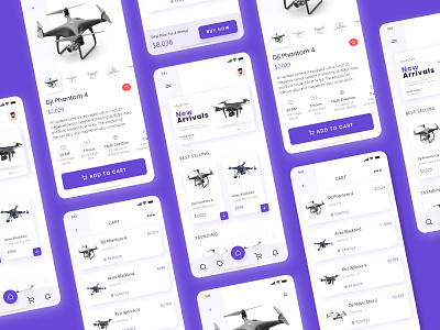 Drone online store - e-commerce app android app concept design drone drone online store e commrece ios mobile online store ui ux