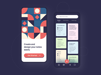 Note Taking App android app application design concept creative design ios mobile mobile app modern note note app note application notebook notes taking to do todo ui ux