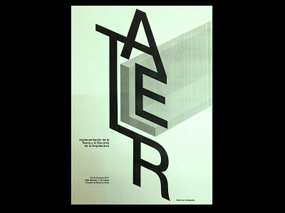 Taller de Teoría de la Arquitectura art direction experimental typography graphic design poster art poster design typography