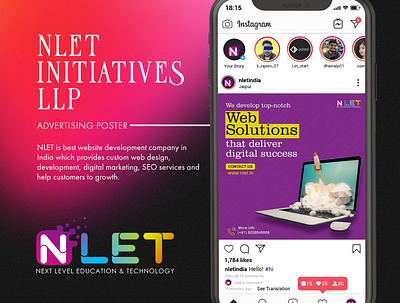 Advertising Poster for NLET INITIATIVES LLP by Rajeev Khatri ads design brand branding design facebook ads design google ads design graphic design icon illustration k rajeev 07 krajeev07 letstart letstarts logo motion graphics posterdesign rajeev rajeev khatri socail media post ui