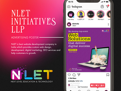 Advertising Poster for NLET INITIATIVES LLP by Rajeev Khatri