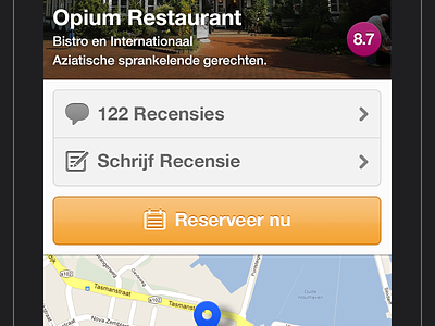 Venue app eet.nu guide ios map photoslider restaurant