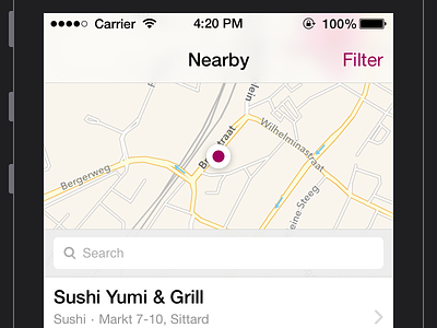 Nearby Restaurants iOS7