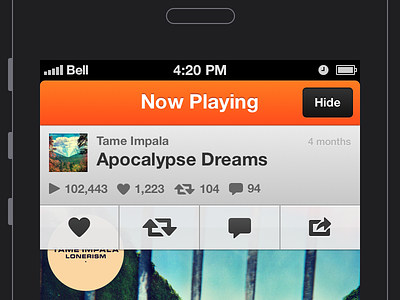 SoundCloud (.Sketch Freebie!) app bohemiancoding freebie interface ios music player sketch
