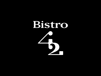 Bistro 42 bar bistro branding design icon logo logo design logomark logotype number restaurant vector