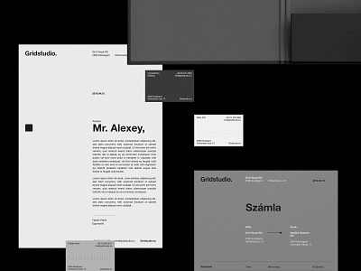 Gridstudio. - Identity agency branding branding branding and identity identity design letterhead logomark logotype stationary design