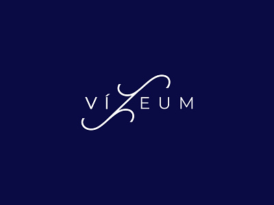 Vízeum curve design exhibition flat logo logo concept logo design logomark logotype minimal museum typography vector water wave