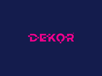 Dekor Logo branding company logo decor design identity logo logo concept logo design logomark logomarks logotype magenta minimal print printing typography vector