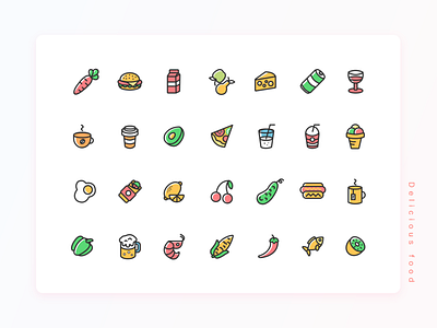 food icon ui 图标 插画 设计