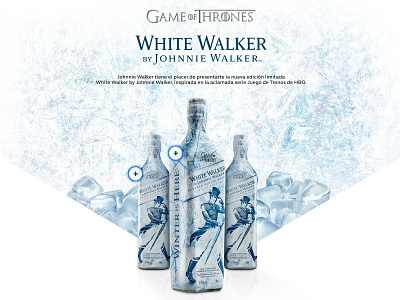 Game of Thrones, White Walker Landing Page advertisement game of thrones johnnie walker landing page ux design white walker