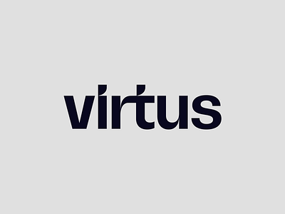 Virtus logo logodesign logotype typographiclogo typography