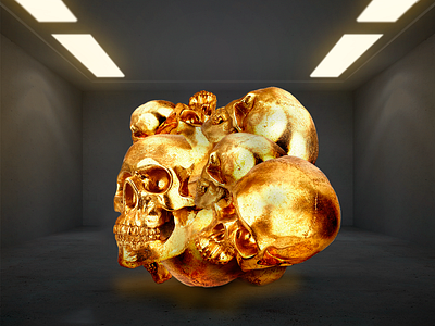 Golden skulls