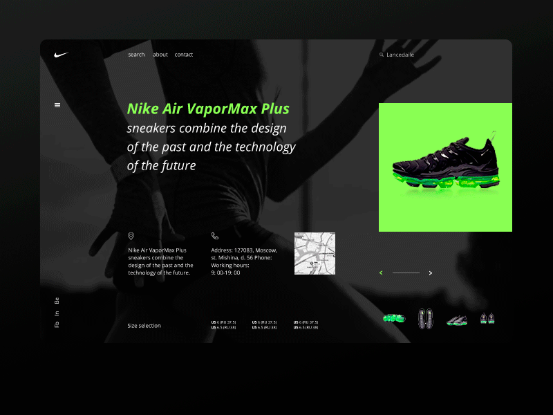 Nike website grid after effect animation beautiful branding clean design graphic design icon identity illustration illustrator lancedaile minimal mobile typography ui ux vector web website