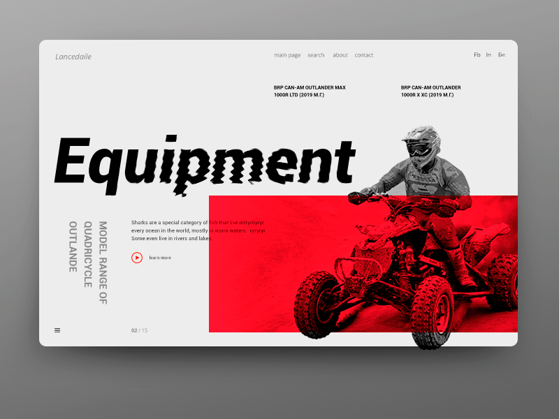 Equipment Atvs after effect animation app beautiful clean design identity illustration illustrator ios lancedaile lettering minimal mobile typography ui ux vector web website