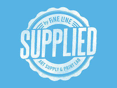 Fine Line Art Supply & Print Lab T-shirt Design badge logo stamp t shirt