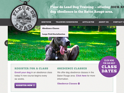 Fleur de Lead Dog Training Website