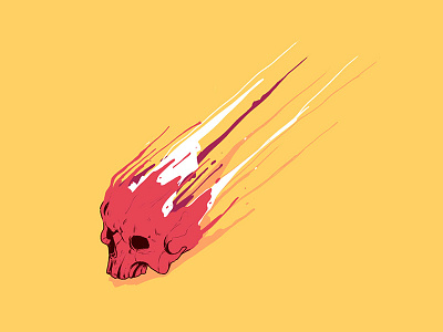 Skull Splash animation illustration vector