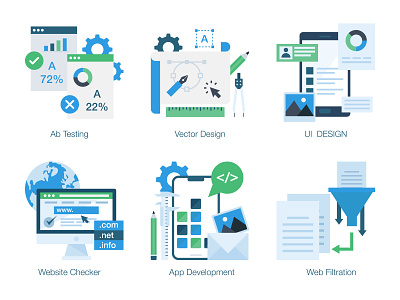 Web-Development Concept Icons branding design iconset illustration isons vector web website