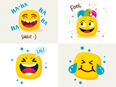 Emojis flat vector illustrations