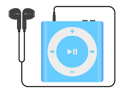 MP3 Realistic Vector Icon illustration device handsfree icon illustraion mp3 mp3 player music technology