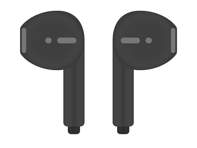Wireless Airpods Vector Realistic Illustration