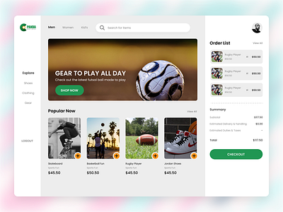 Panda Shop | E-Commerce redesign shot