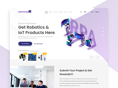 landing Page IoT & Robotic Company