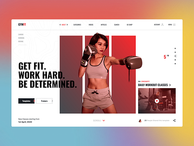 GymFit Landing Page Design Inspiration branding design figma figmadesign illustration logo minimal ui ux web