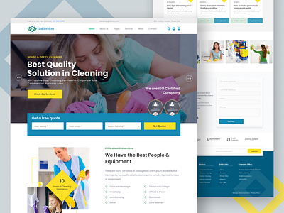 Cleaning Company Website branding cleaning company cleaning company website design figma figmadesign illustration logo minimal nepal nepali designer ui uiux designer ux web