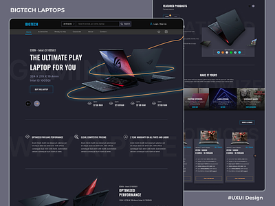 Laptop ecommerce website