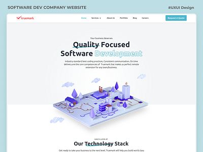 Development company website re-design - Light Mode branding design figma figmadesign illustration landing page landing page design logo main page design minimal ui ux web website redesign