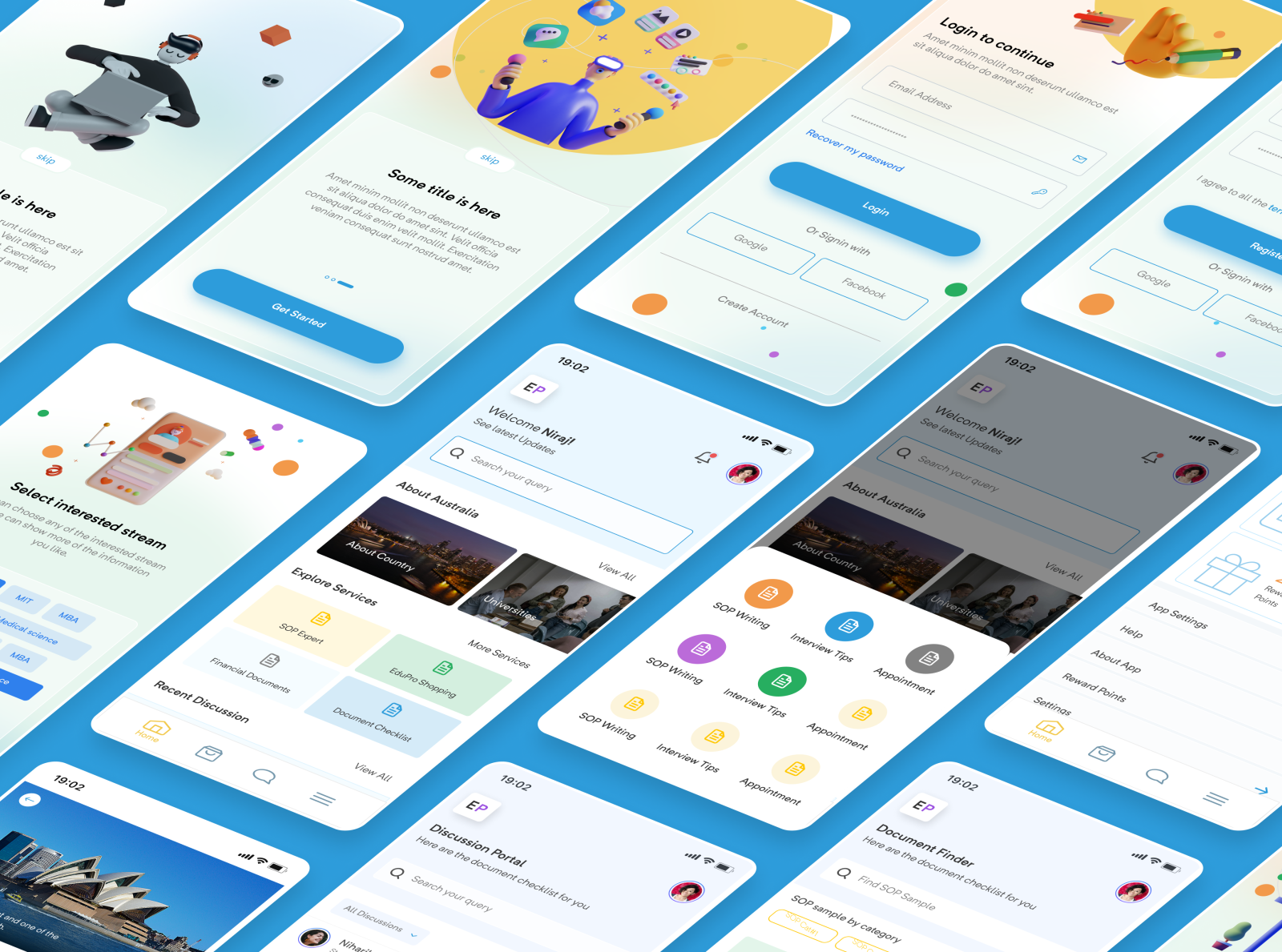 Mobile UIUX design for education app by ashishchapagain on Dribbble