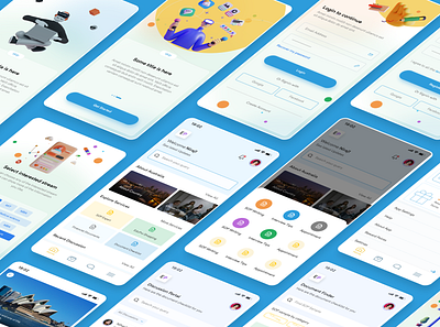 Mobile UIUX design for education app design education app figma figmadesign illustration minimal mobile app design nepali design ui uiux app ux web