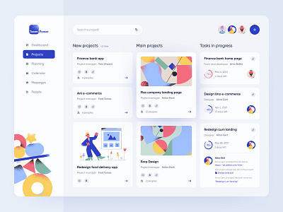 Task Manager - App Design 2d 3d anna fesenko app dashboard design design app graphic design illustration task task manager ui ux vector web