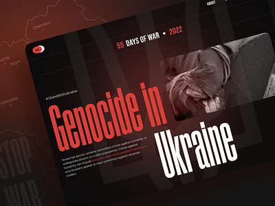 Genocide in Ukraine 2022 2d aggression attack dark design design app genocide minimalism nation russia terror ui ukraine ukrainewar ux war