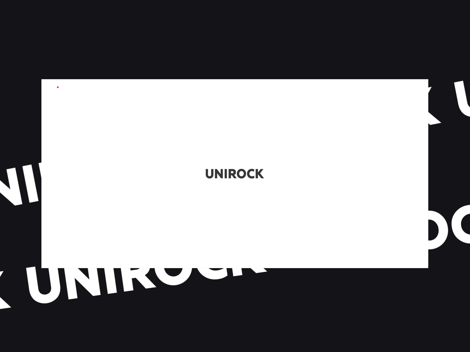 Unirock after effects catalog design interaction design typography ui ux web design website