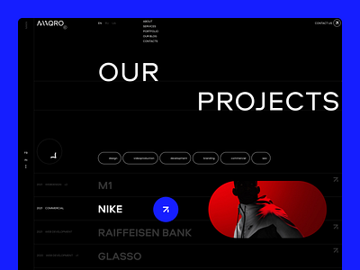 MAQRO #2 black corporate digital agency interaction ui ux web design website