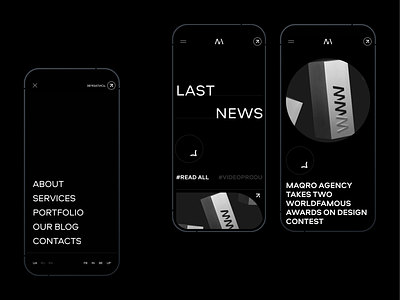 MAQRO #5 agency black clean dark design mobile ui web website