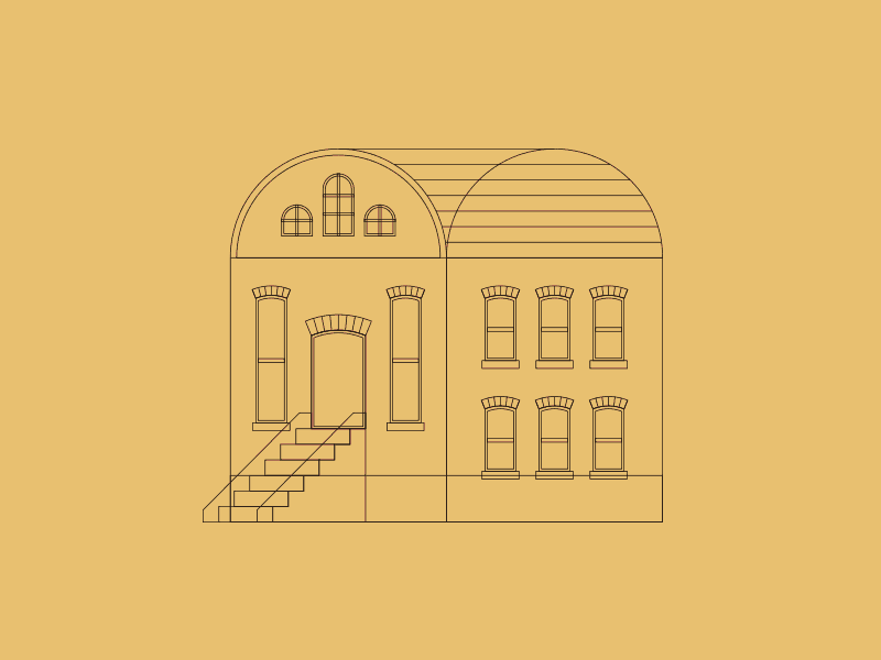 Petit House design flat gif house illustration vector