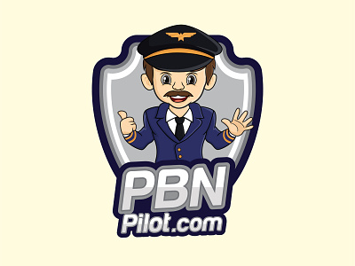 PBN pilot mascot logo animation branding cartoon character cartoon design design flat icon illustration logo mascot character mascot design mascot logo mascot logos pose vector