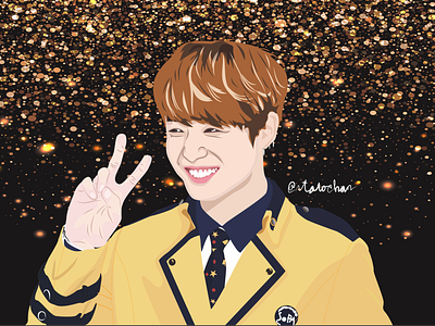 Jungkook's Graduation bangtan bangtan boys beyond the scene bts bts jungkook fanart graduation jeon jungkook jungkook korean kpop maknae potrait singer vector art